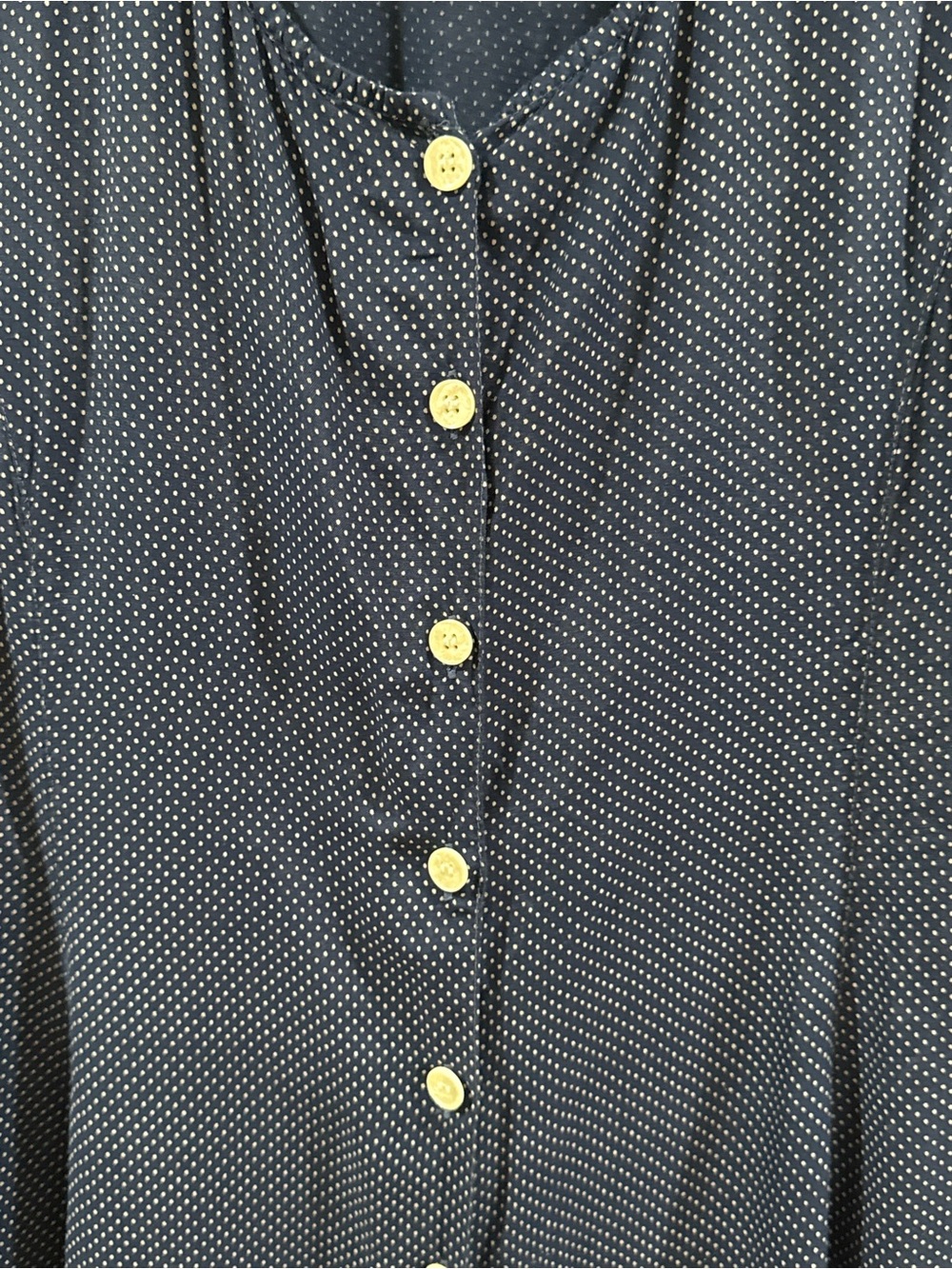 Vintage Luna Navy Polka Dot Maxi Dress Size M - Picture 3 of 7